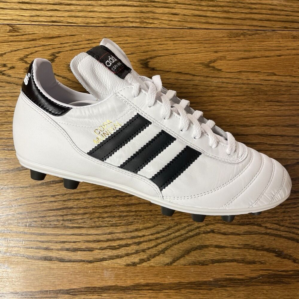 Adidas Copa Mundial FG Mens Leather Soccer Cleats Size 7 White Black